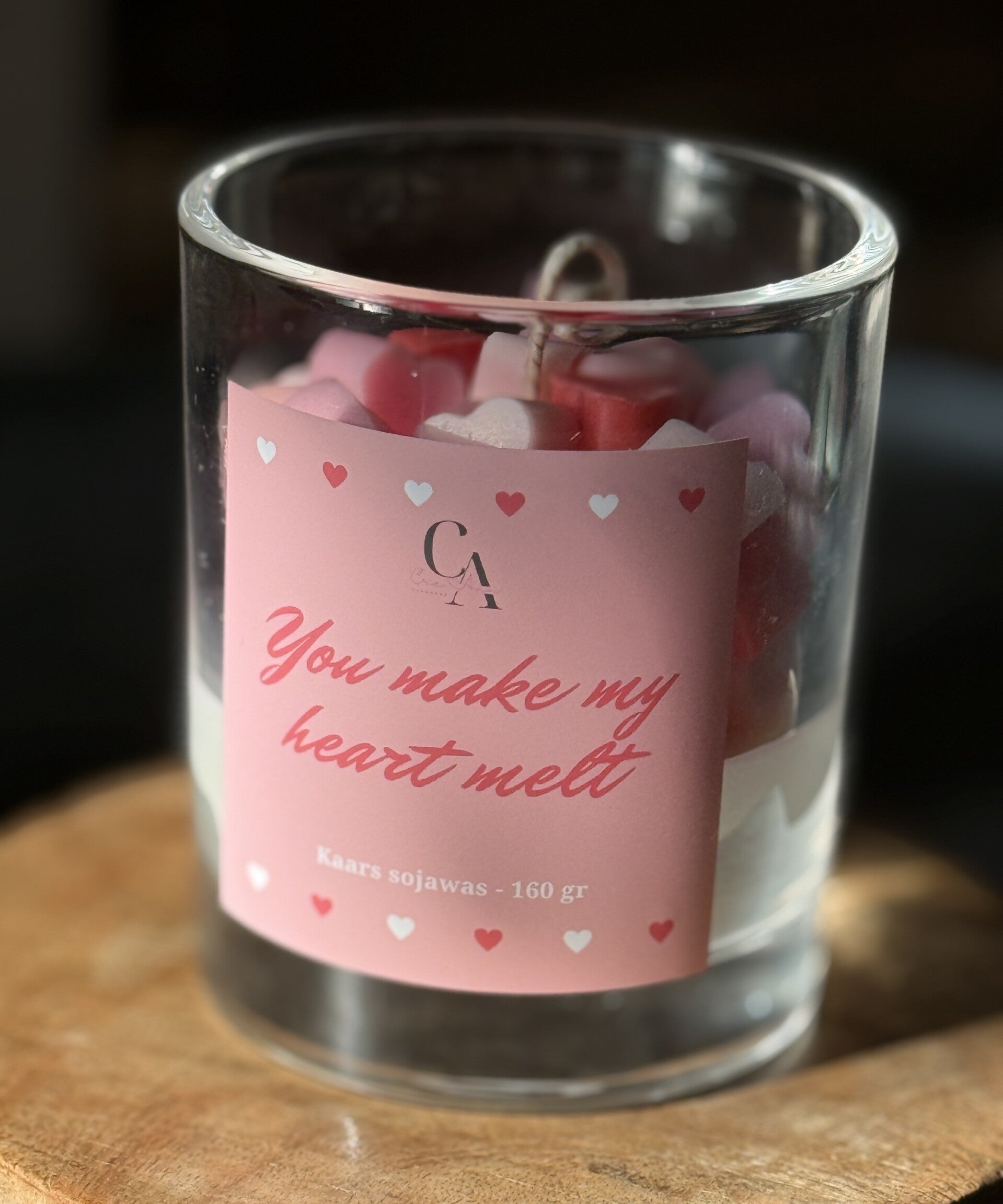 Kaars 'You make my heart melt'