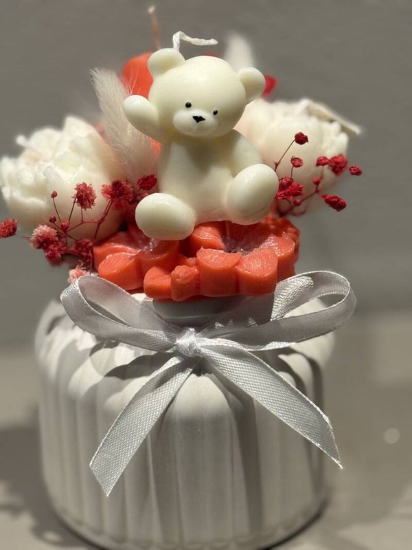 Valentijnsboeket in pot