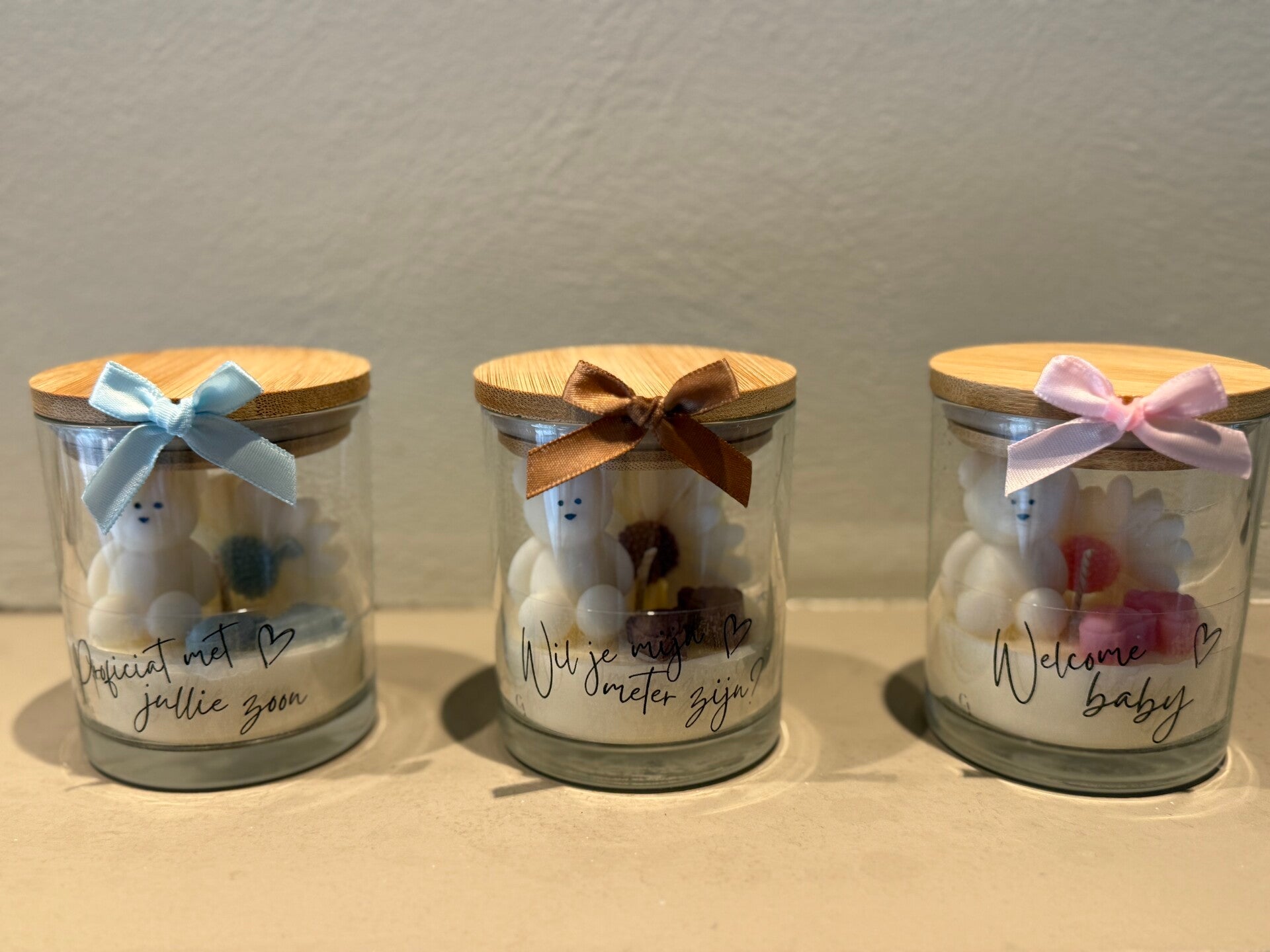 Geurkaars 'Welcom baby' - personaliseerbaar