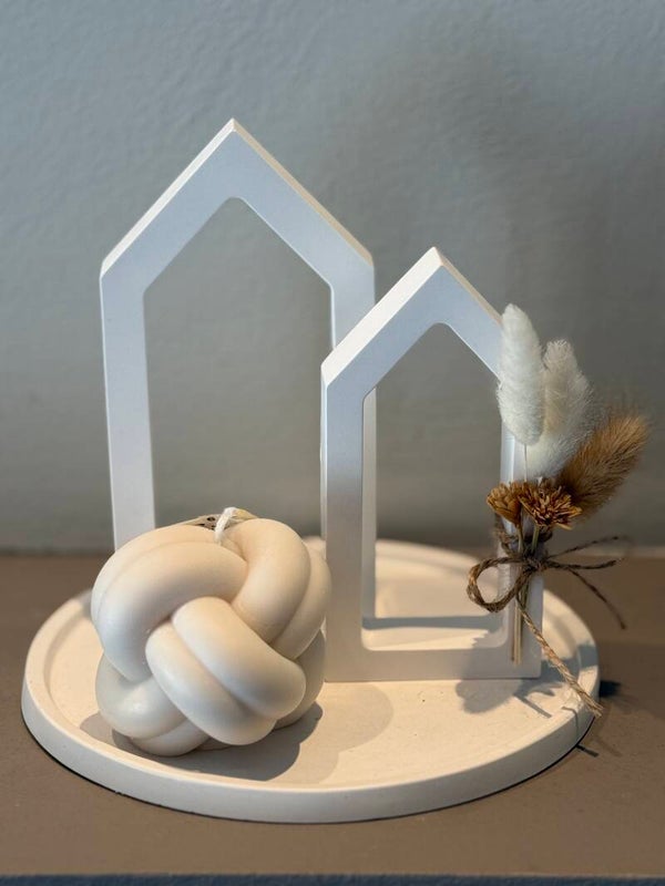 Decoratieset abstracte huisjes