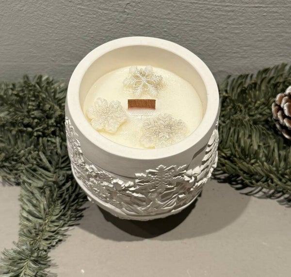 Winter Glow – Geurkaars met Houten Lont