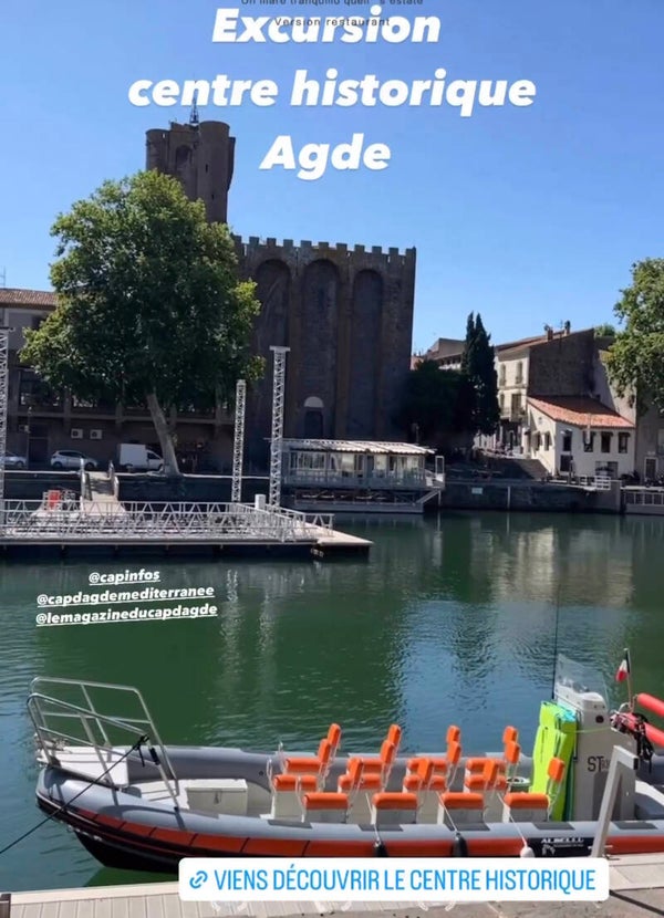 3h00 Circuit Historique d'Agde  en bateau.
