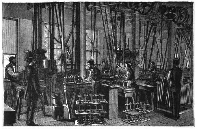 1881 Ilustración de Pope Manufacturing Company de Frank Leslie