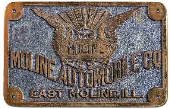 Placa de automóvil Moline de 1906