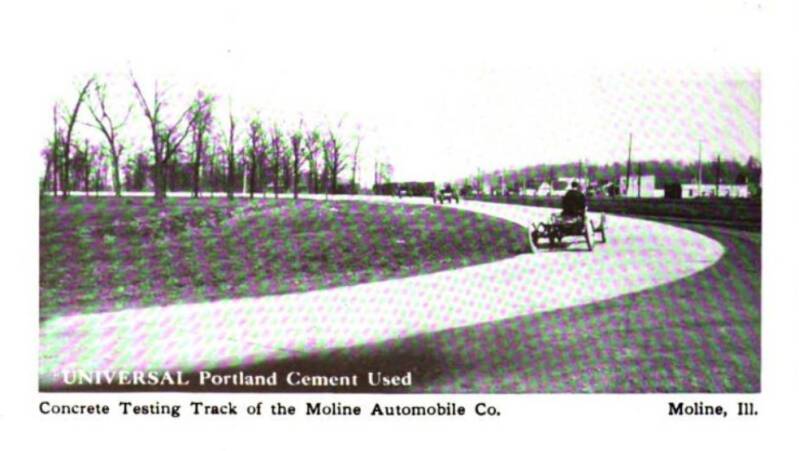 Pista de pruebas de automóviles de Moline, 1909 (parte de la pista se conserva)