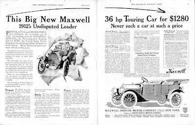 Este es un anuncio de Maxwell para el Maxwell Special de 1912 (agosto de 1911) 