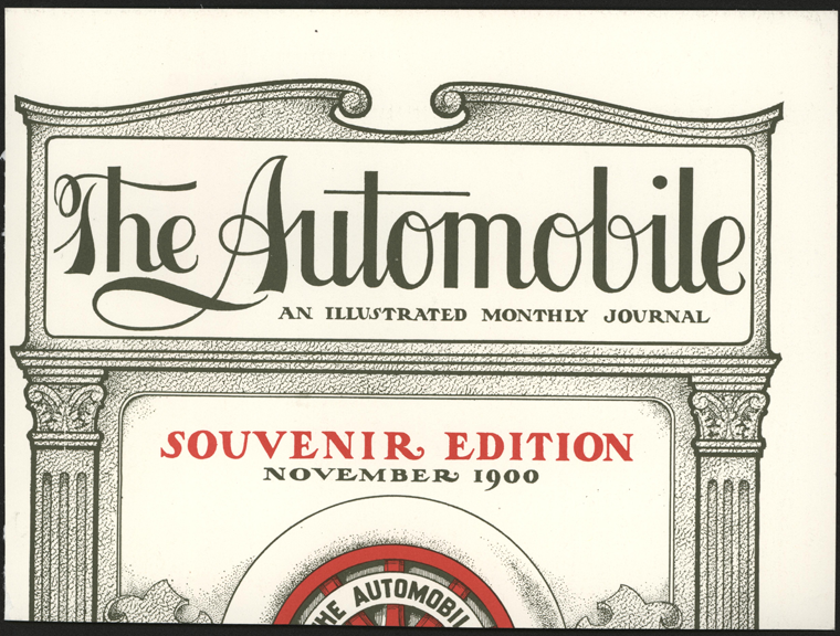 Portada de The Automobile, noviembre de 1900. Colección John A. Conde .
