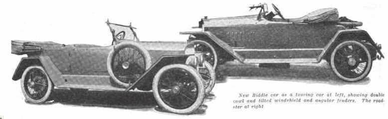 Biddle Modelo D Touring y Roadster (1915). 