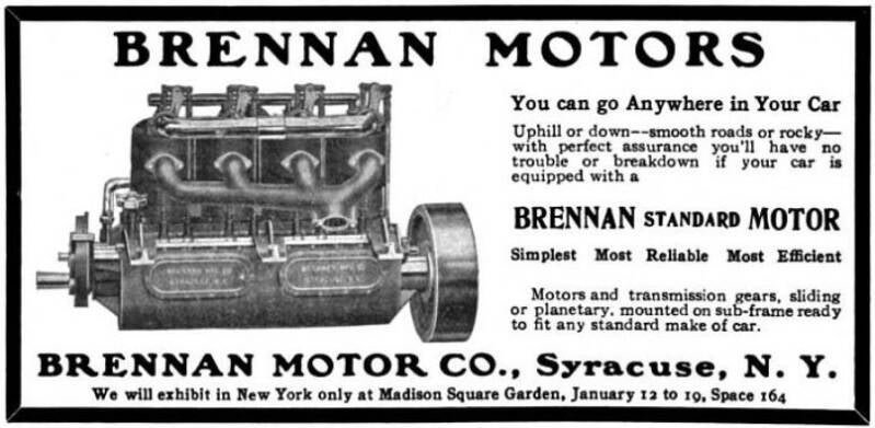 Anuncio de 1906 de un motor Brennan – Industrias Automotrices, 1906