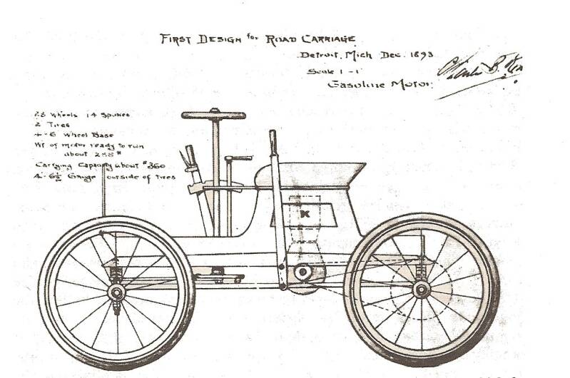 Dibujo de patente del carruaje de Charles Brady en King&#039;s Road (1893)