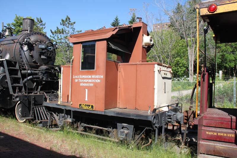 Locomotora n.º 1 en el Museo del Ferrocarril del Lago Superior