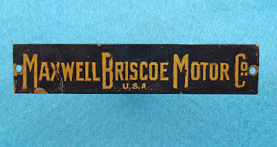 placa de identificación Maxwell-Briscoe (c1906)  