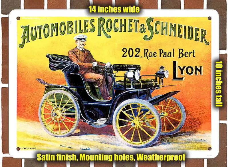 Letrero de metal - 1901 Rochet-Schneid