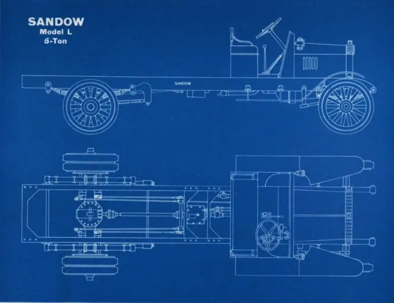 Sandow Model L 5-ton Blueprint (ca. 1920)
