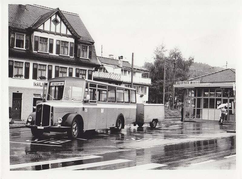 Autobús público en Altstätten Bahnhof-Stadt (1984)