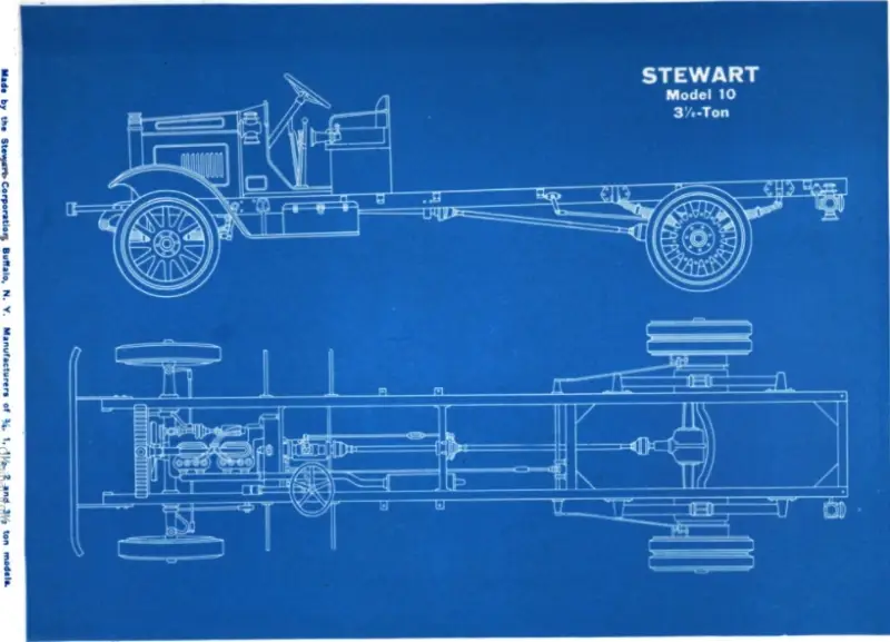 Stewart Model 10 3½-ton Blueprint (ca. 1920)