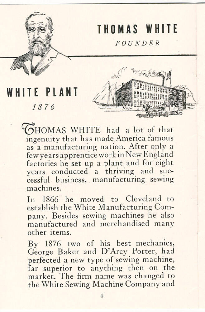 Libro de la compañía White Sewing Machine Company de 1941