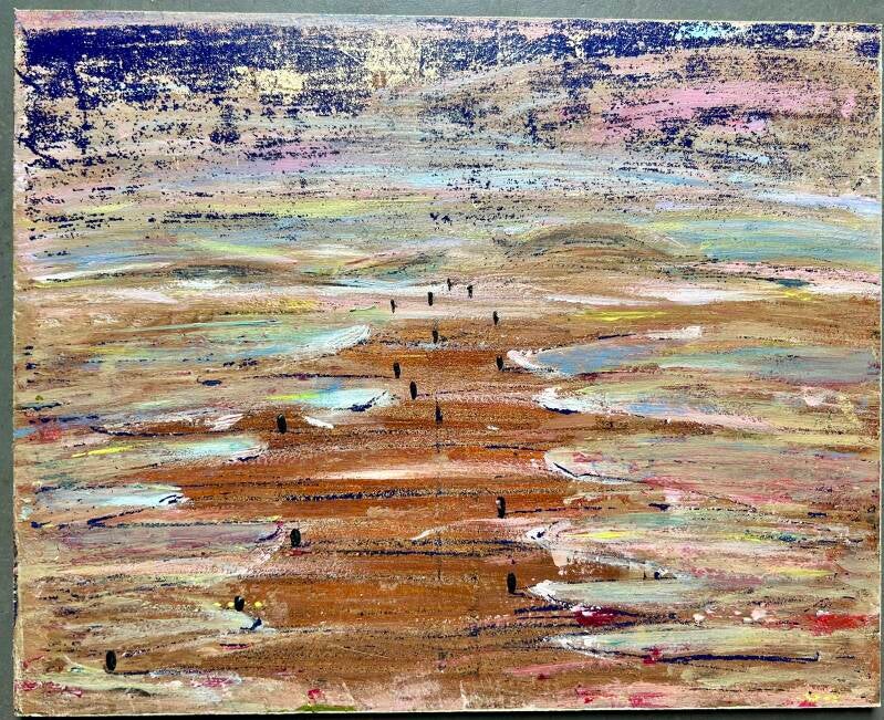 Starry Night 24*30 verguld metaal