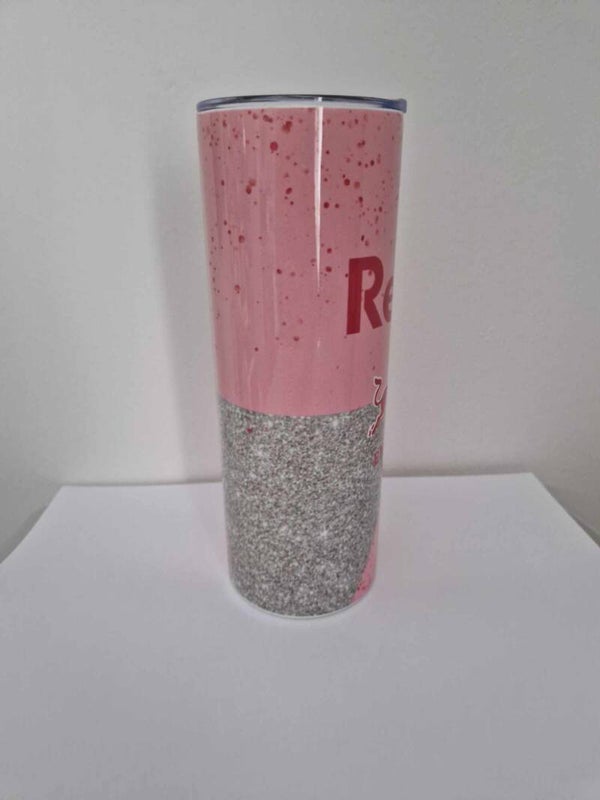 Licht roze red bull tumbler