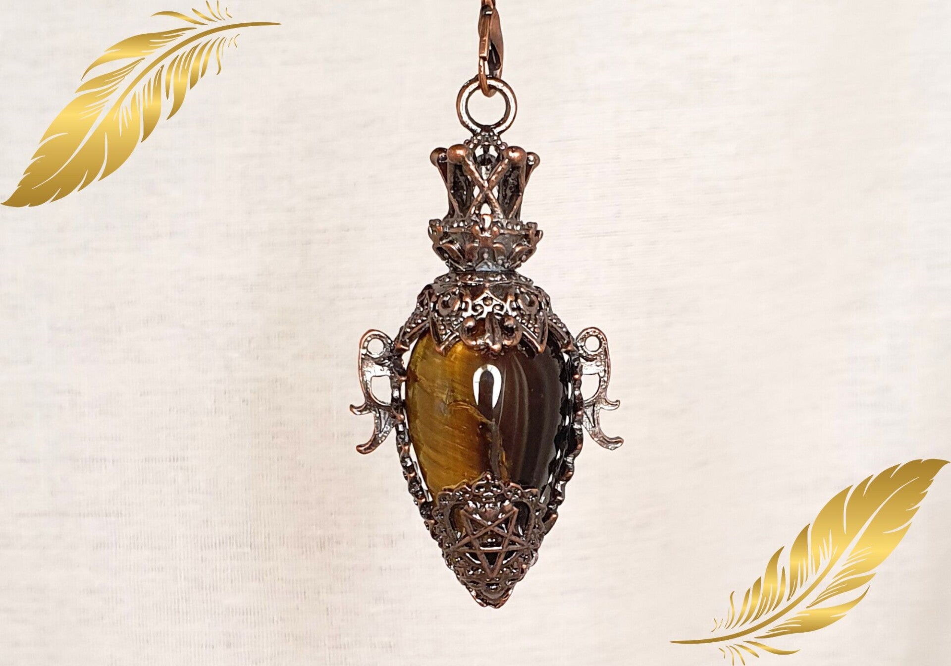 Pendule Œil de Tigre - Confiance et Ancrage Doux