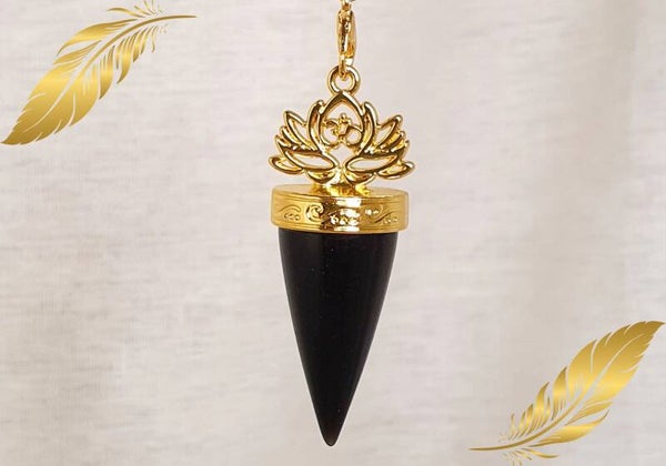 Pendule Onyx et Lotus - Ancrage & Protection