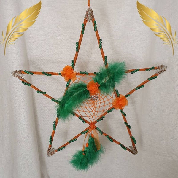 Pentacle des Rêves Artisanal en Malachite