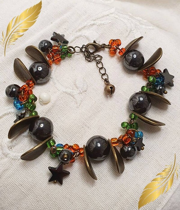 Bracelet Hématite et ses étoiles - Force et Élégance
