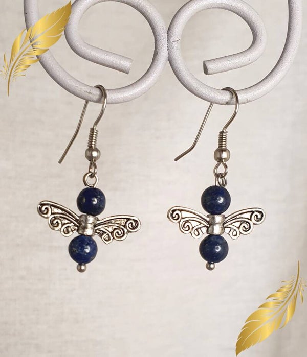 Boucles d'Oreilles “Élévation & Vérité” - Lapis lazuli