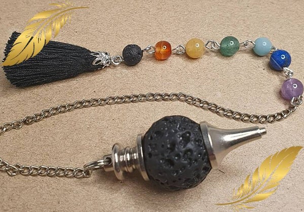 Pendule Pierre de Lave & 7  - Ancrage et Guidance Intuitive