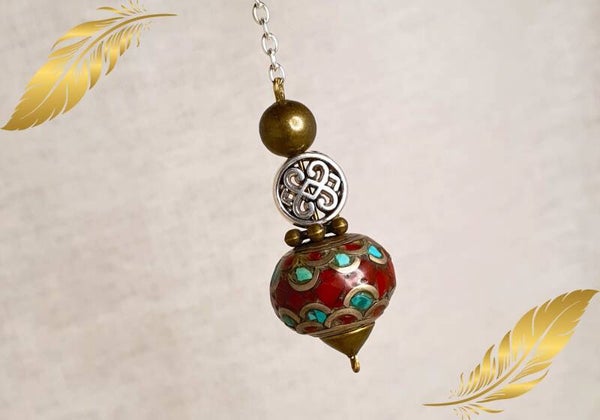Pendule Tibétain - Turquoise & Corail