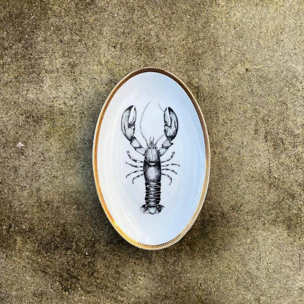 Wandbord Kreeft Goud