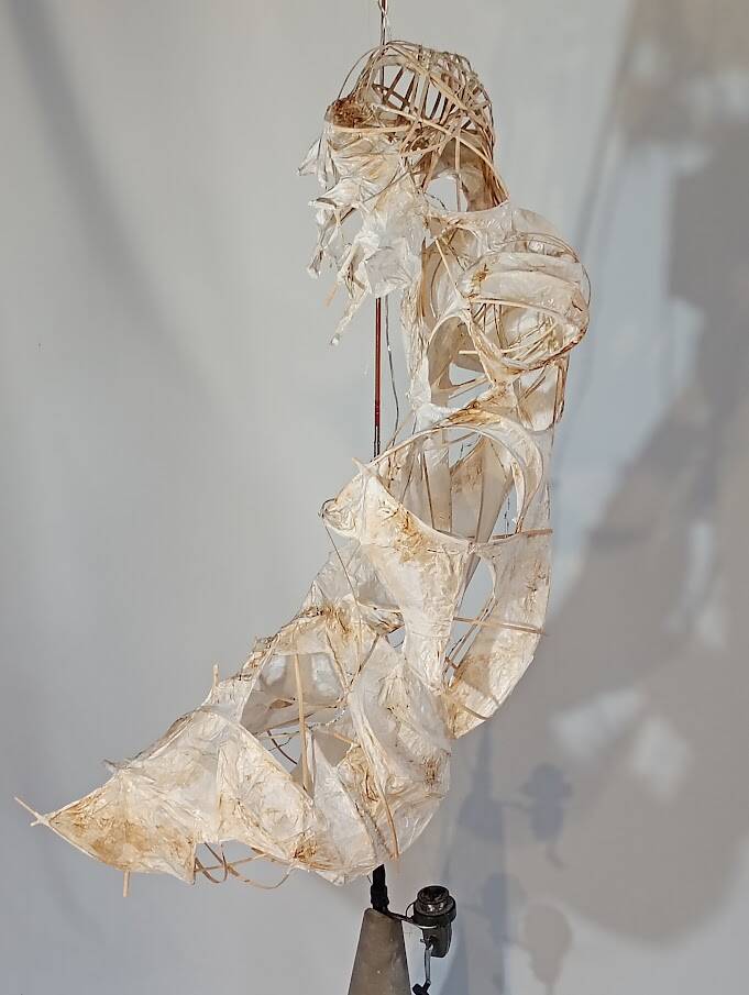 zijdepapier lichtsculptuur 