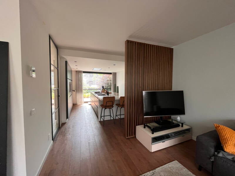 Luxe roomdivider van Amerikaans notenhout