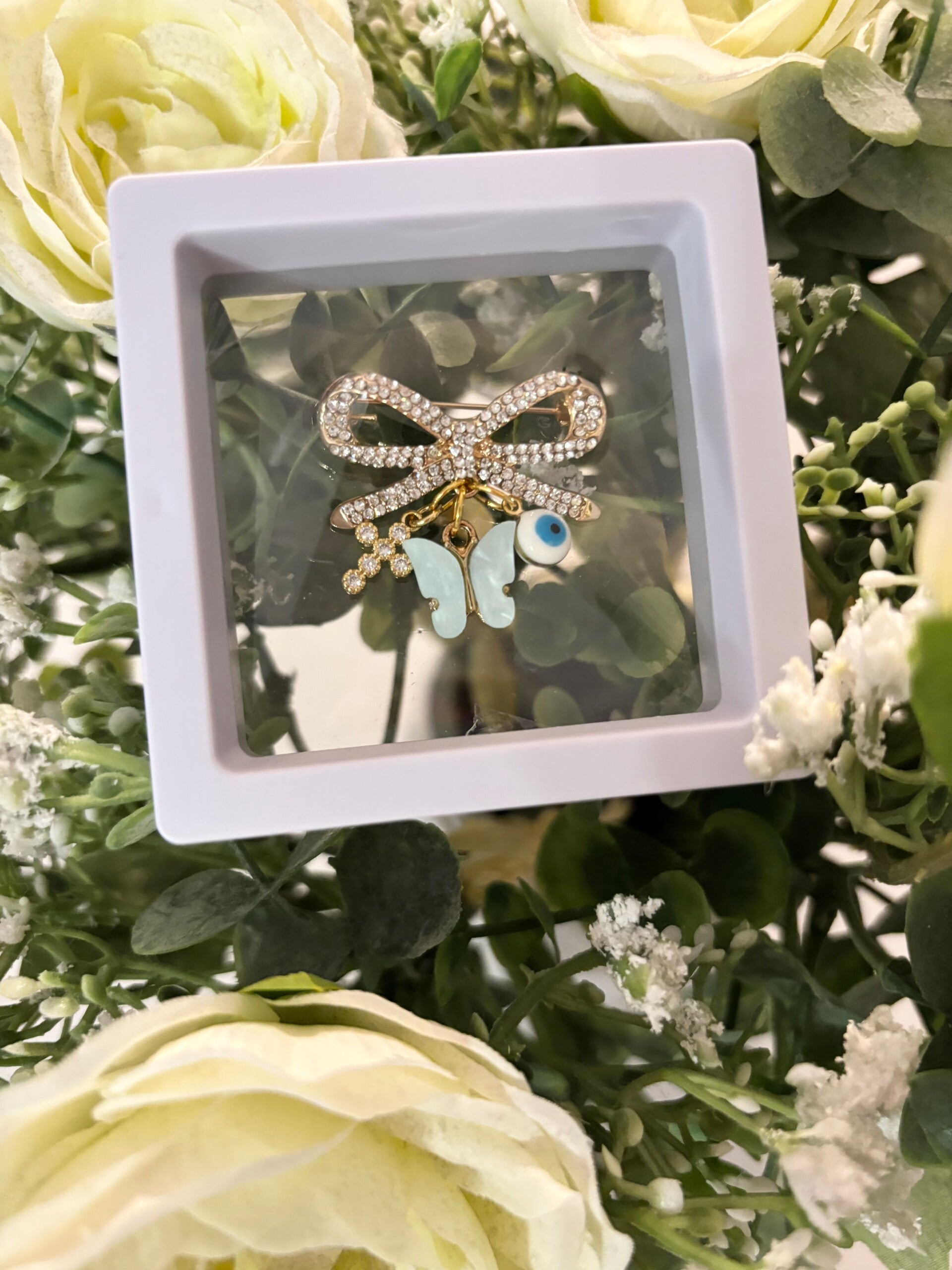 Luxe Baby Bow Pin -Something Blue