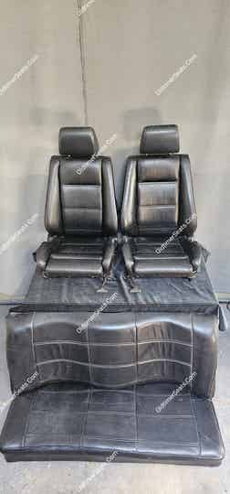 BMW E30 Black Leather seats with seat heating including 2 door backseat