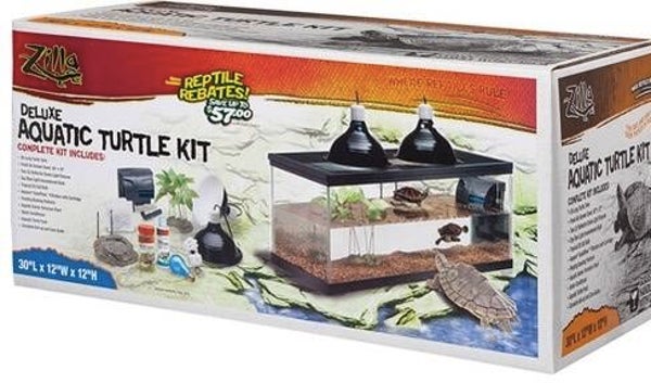 Zilla Deluxe Aquatic Turtle Kit Reptile Enclosure 20 GAL