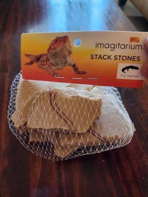 Imagitarium Tan Marbled Resin Stone Stack, Large