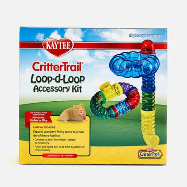 Kaytee Critter-Trail Fun-nel Loop-D-Loop Accessory Kit Small Animal Habitat Tubes