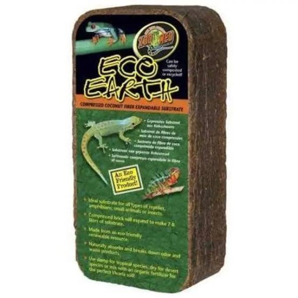 Zoo Med Eco Earth Compressed Coconut Fiber Expandable Substrate - Single Brick