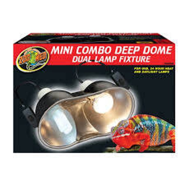 Zoo Med Mini Combo Deep Dome Dual Lamp Fixture