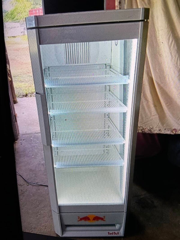 Near new red bull fridge