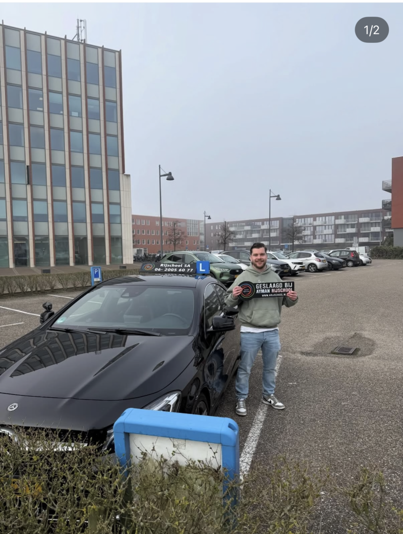 Pieter is op 4 maart in 1x geslaagd 