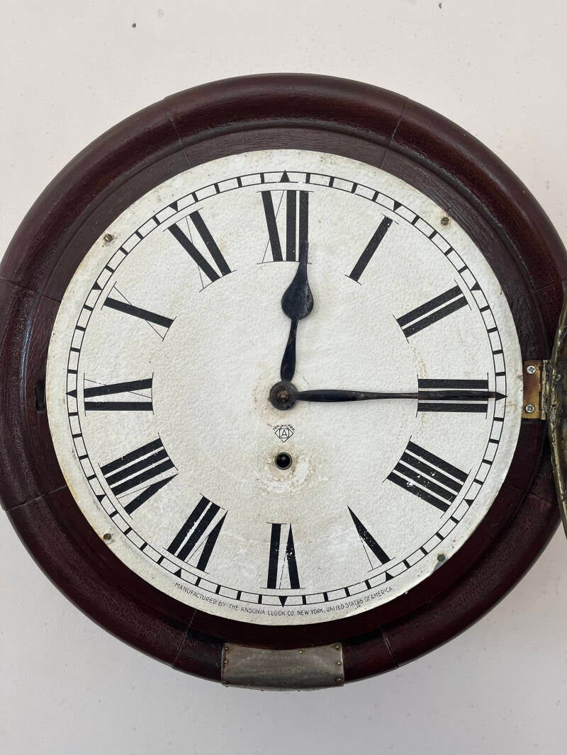Clock donated by Ms Christina Macdonald in 1908 - still being used