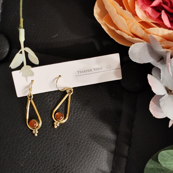 Boucles d'oreilles Cornaline