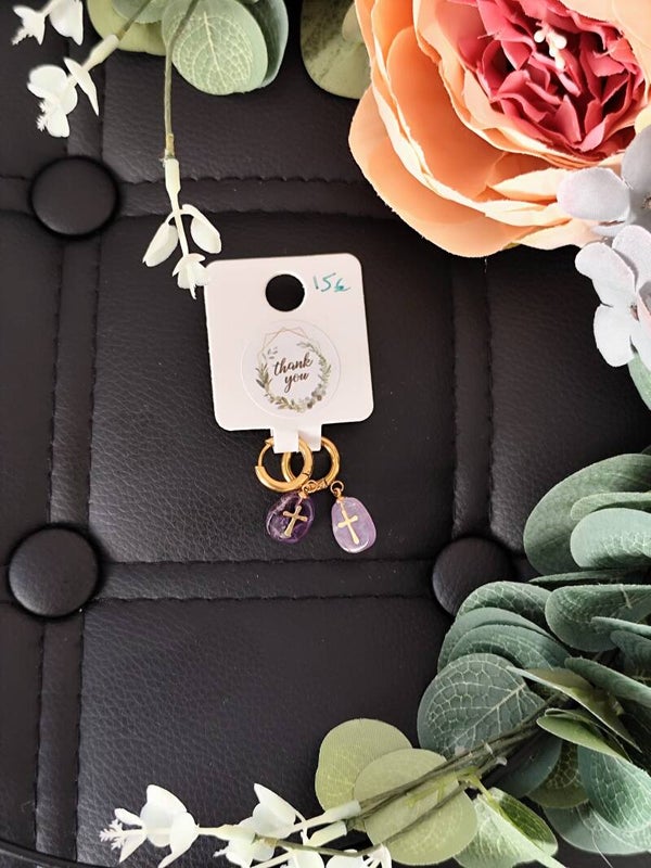 Boucles d'oreilles améthyste