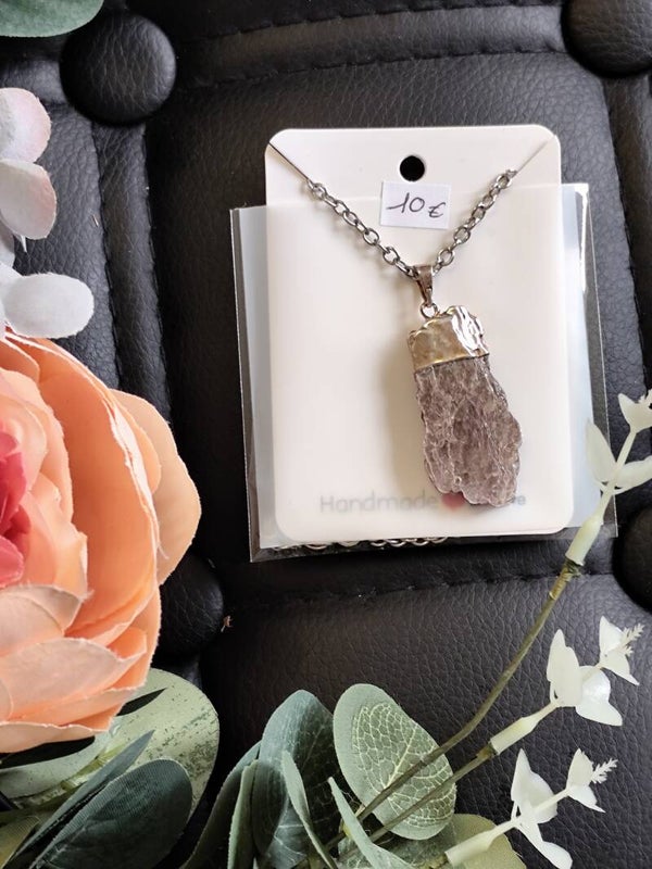 Collier améthyste brut