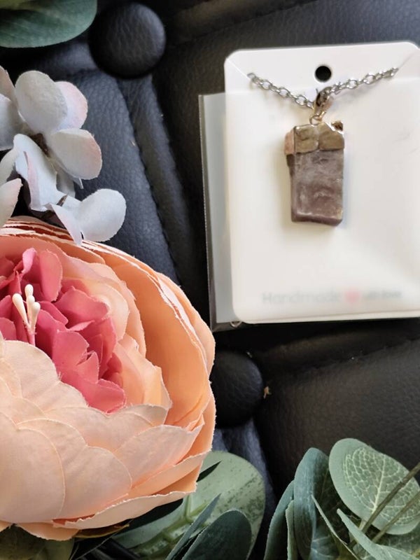 Collier améthyste brute