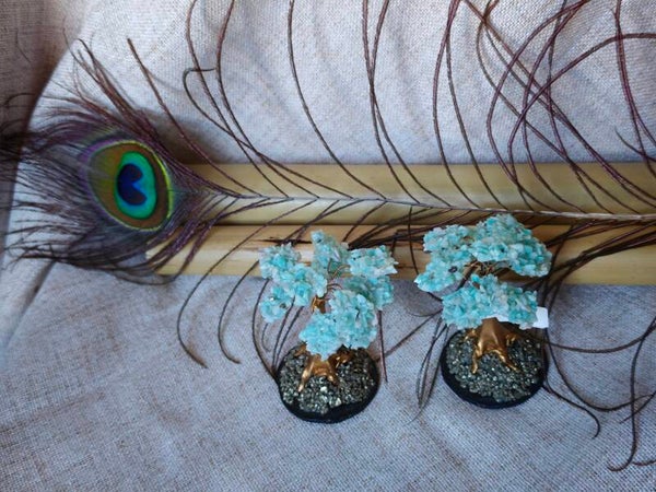 Racines d'Harmonie – Arbre de Vie en Amazonite & Pyrite