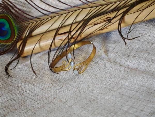 Feuillage Mystique – Bracelet Feuilles & Labradorite