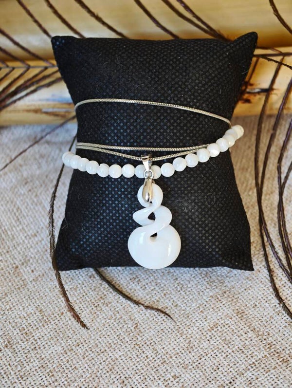 Douceur de Nacre – Parure Hûlu & Bracelet